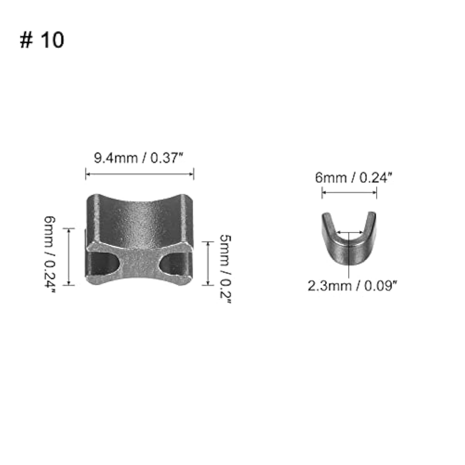 30 Sets Zipper Slider Retainers, #10 Top Stoppers & Bottom Stops For B