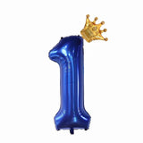 40 Inch Navy Blue Crown Number 1 Balloons,Giant Large 1 Balloon, 1St Birthday Decoration Balloons ?Children'S Birthday Party Baby Shower Decoration Supplies (Navy Blue 1)