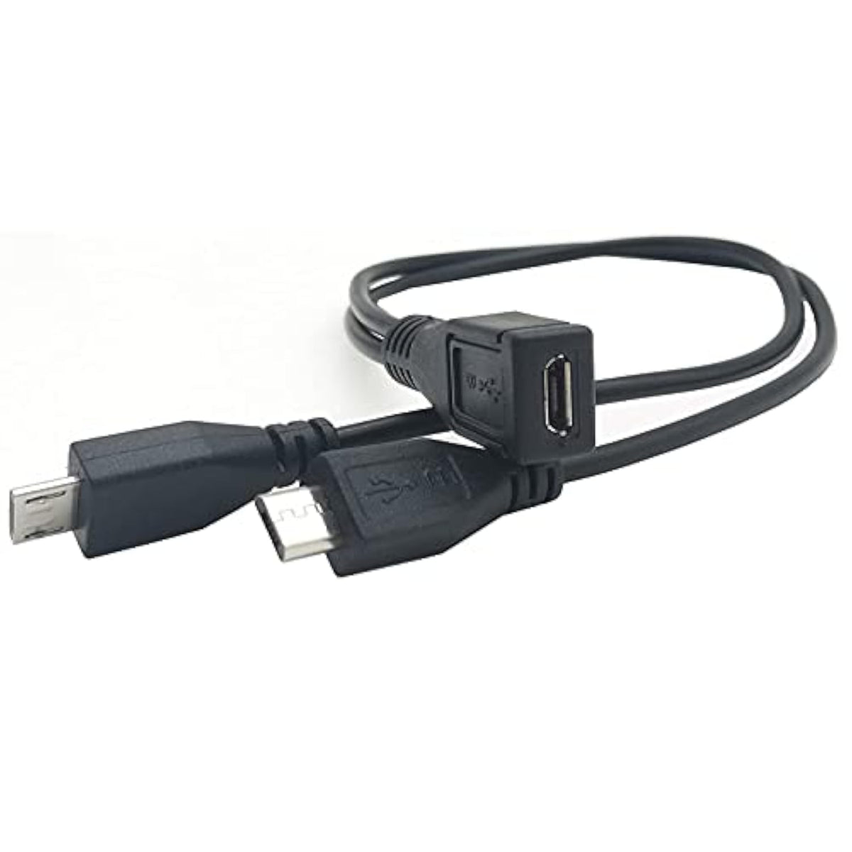 Micro Usb Splitter Cable, Micro Usb 1 Female To 2 Male Y Splitter Extension Ch