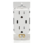 Leviton T5636-W 60W (6A) USB Dual Type-C/C Power Delivery in-Wall Charger with 15A Tamper-Resistant Outlet, USB Charger for Smartphones, Tablets, Laptops, White