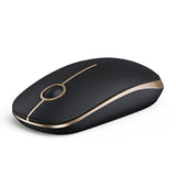 Wireless Mouse, 2.4G Slim Portable Computer Mouse With Nano Receiver Quiet Sil
