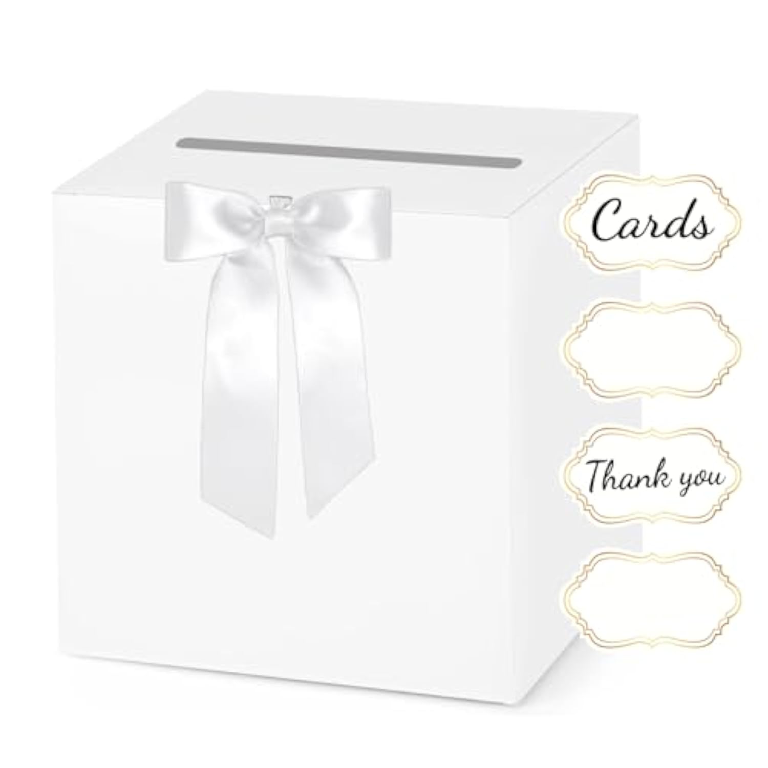 White Wedding Card Box For Wedding Cards At Reception, Birthday, Baby Shower, Graduation Box Party, Raffle, Anniversaries?Money Boxes Holder