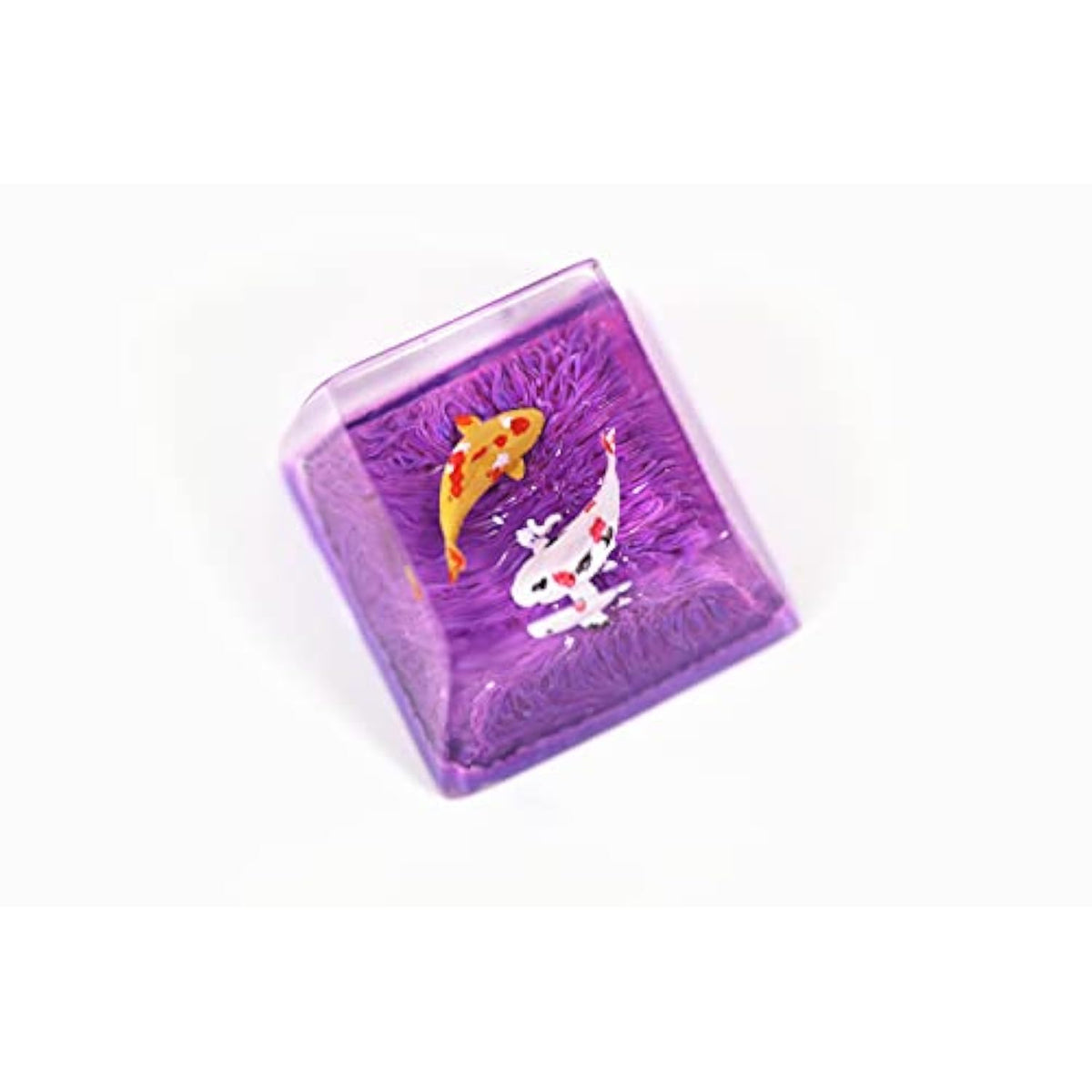 Handmade Koi Fish Backlit Resin Keycap R4/Esc Artisan Keycap Shine Through Tra