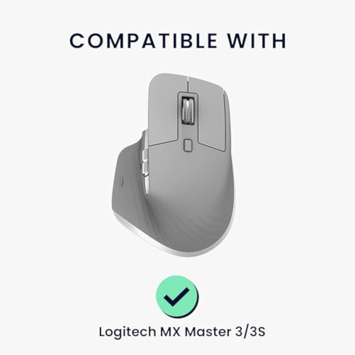 kwmobile Mouse Feet Replacement Compatible with Logitech MX Master 3 / 3S Computer Mouse Skates Sticker - Black