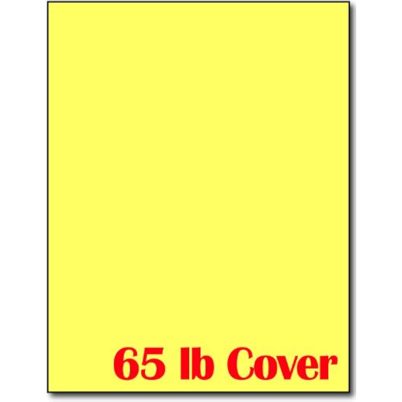 65Lb Cover Cardstock Paper - 8.5 X 11 Inch - 25 Sheets (Bright Yellow)