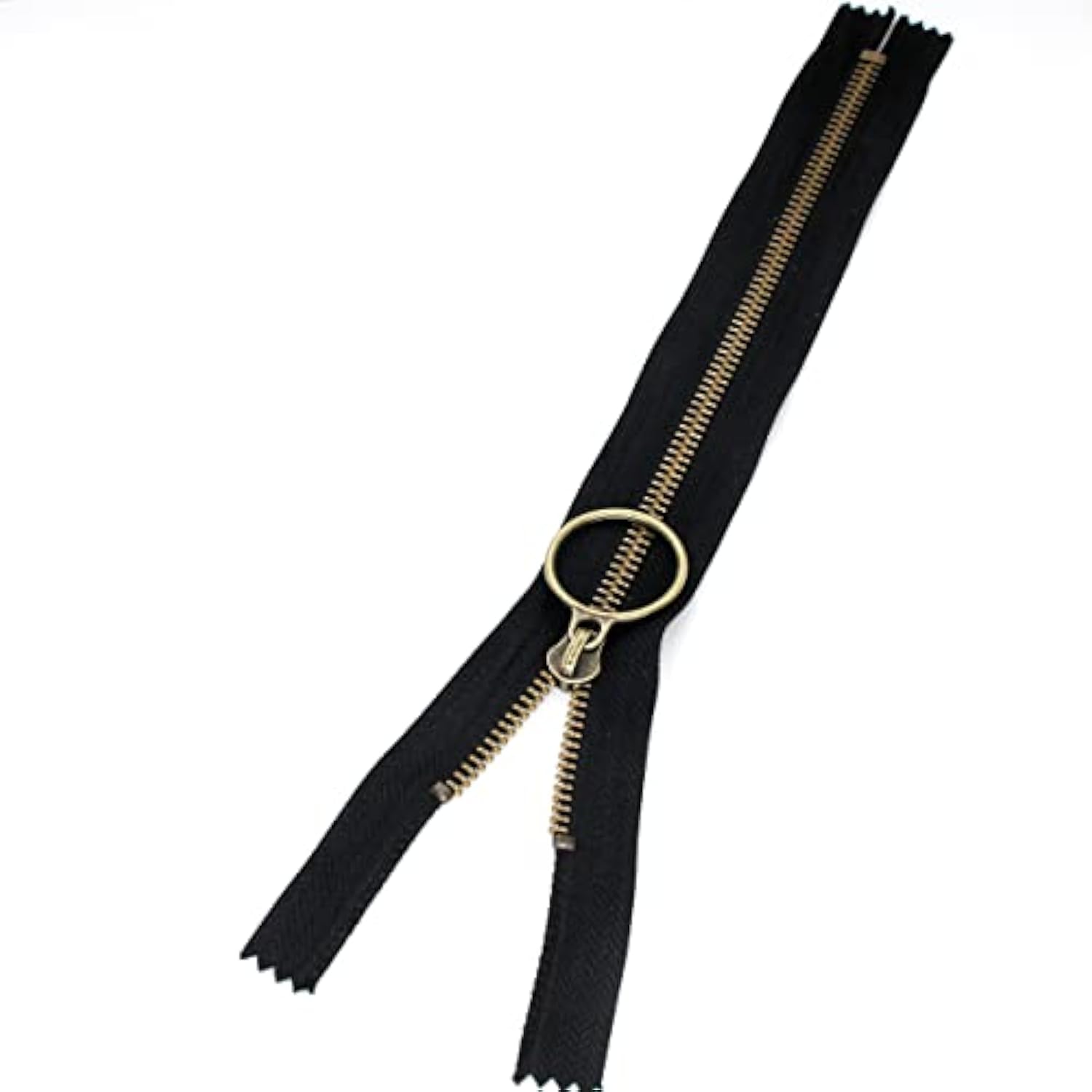 10Pcs 9 Inch Zipper (23Cm) #5 Antique Brass Plated Metal Zippers Close