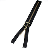 10Pcs 9 Inch Zipper (23Cm) #5 Antique Brass Plated Metal Zippers Close