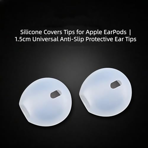 Ear Gel for iPhone EarPods, Anti-Slip Silicone Soft Replacement Sport Earbud Tips, 4 Pairs Ear Buds Covers Compatible with iPhone 7/6s/6
