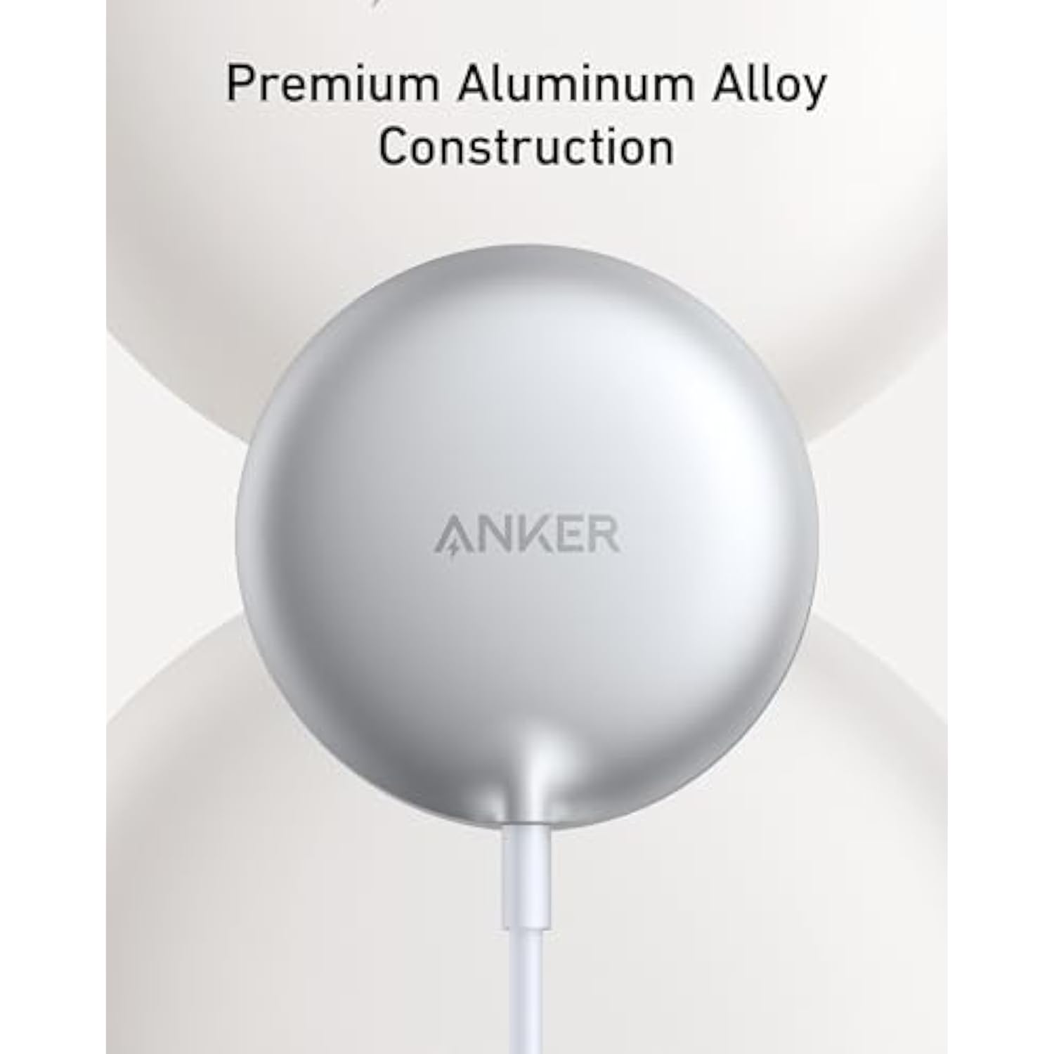 Anker MagSafe Charger Pad, MagGo iPhone 16 Wireless Charging Pad, Qi2 Certified 15W Wireless Charger, Compatible with iPhone 16/16 Plus/16 Pro/16 Pro Max/15/14/13/12 Series (Adapter Not Included)