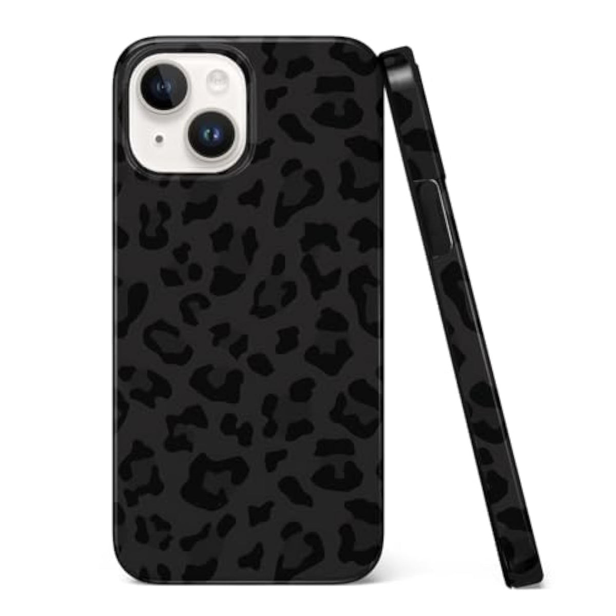 Compatible With Iphone 15/14 6.1 Inch Protective Case Black Leopard Case Slim Soft Tpu Silicone Shockproof Bumper Cover Compatible Iphone For 15/14 6.1