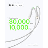 Belkin BoostCharge Braided USB-C to USB-A Cable (1M/3.3ft) for iPhone 16, iPhone 16 Pro, Samsung Galaxy S25, S24, Note20, Google Pixel 9 & 8, iPad Pro, Nintendo Switch 2, Carplay & More - White