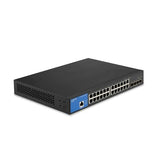 Lgs328C 24 Port Gigabit Managed Network Switch With 4 X 10G Uplink Sfp+ Slots - Advanced Security, Qos, Static Routing, Vlan, Igmp Features - Metal Housing, Desktop / Wall Mount