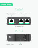 Industrial 2 Ports Gigabit Poe Extender, Passthrough And Split 30W Poe To Two Poe Cameras, Poe Repeater To Extends Extra 330Ft - 3 Years Warrenty