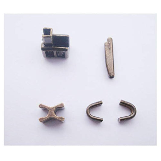Bronze #3 Metal Zipper Head Box Zipper Sliders Retainer Insertion Pin