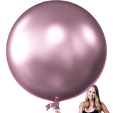 36 Inch Giant Metallic Light Purple Balloons, 6 Pack Large Round Light Purple Latex Balloons For Anniversary, Birthday, Christmas, Wedding, Baby Shower Party Decorations