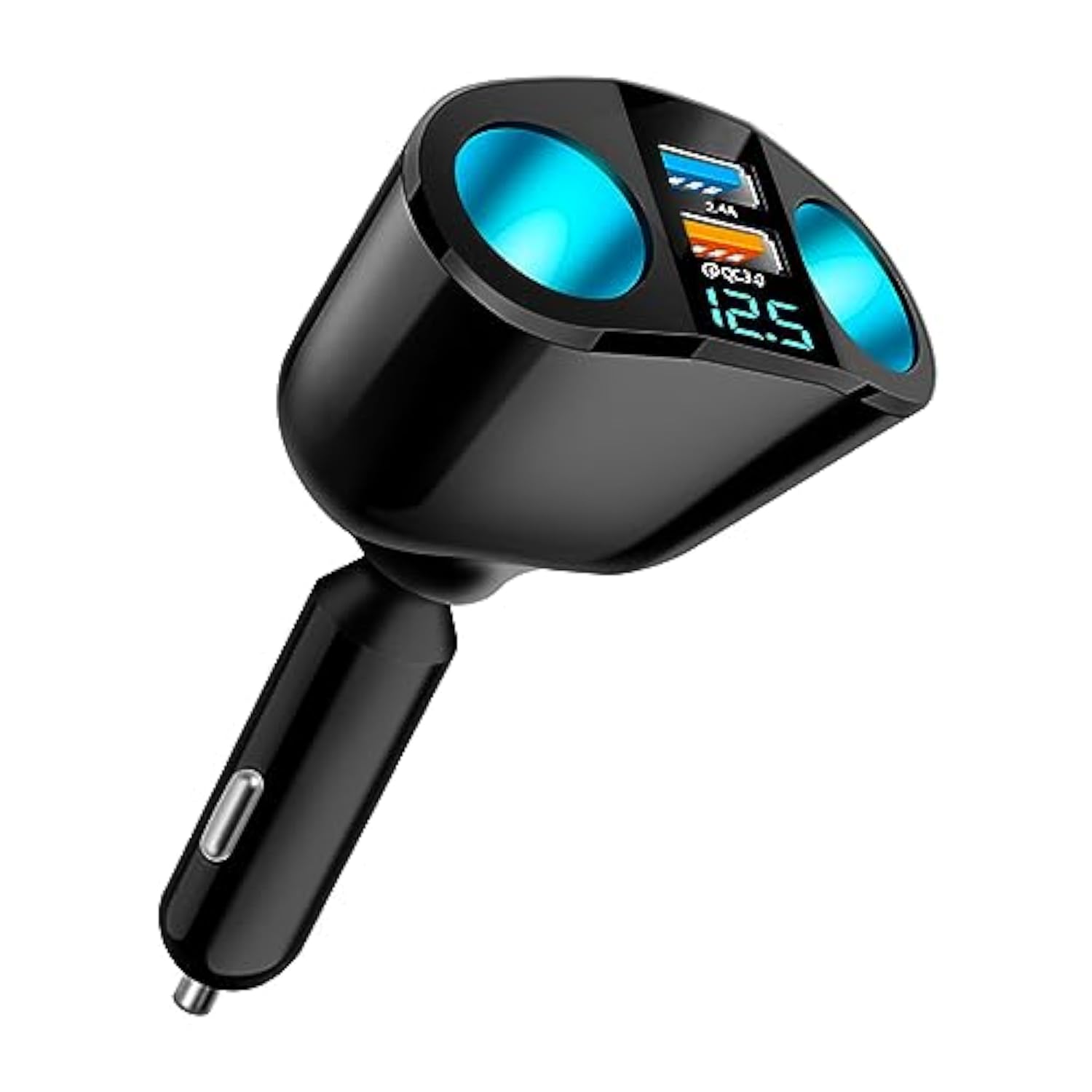 Cigarette Lighter Splitter, Usb 2.4A & Qc3.0 Type C With 2 Socket Cigarette Lighter Adapter, 12V/24V 120W Car Charger Splitter For Gps Dash Cam Laptop Cell Phone Iphone 14/13/12/11 (Qc3.0)