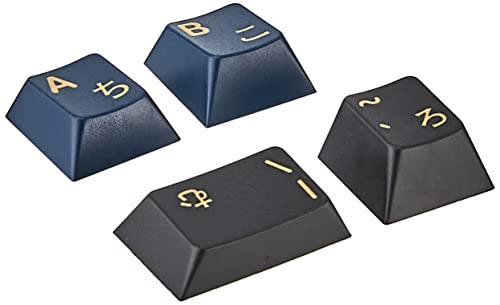Redsuns Gmk Blue Samurai Custom Mechanical Keyboard Gaijin Alphas Keycap Set - 55-Keys, Doubleshot Abs, Cherry Profile (Blue, Gaijin)