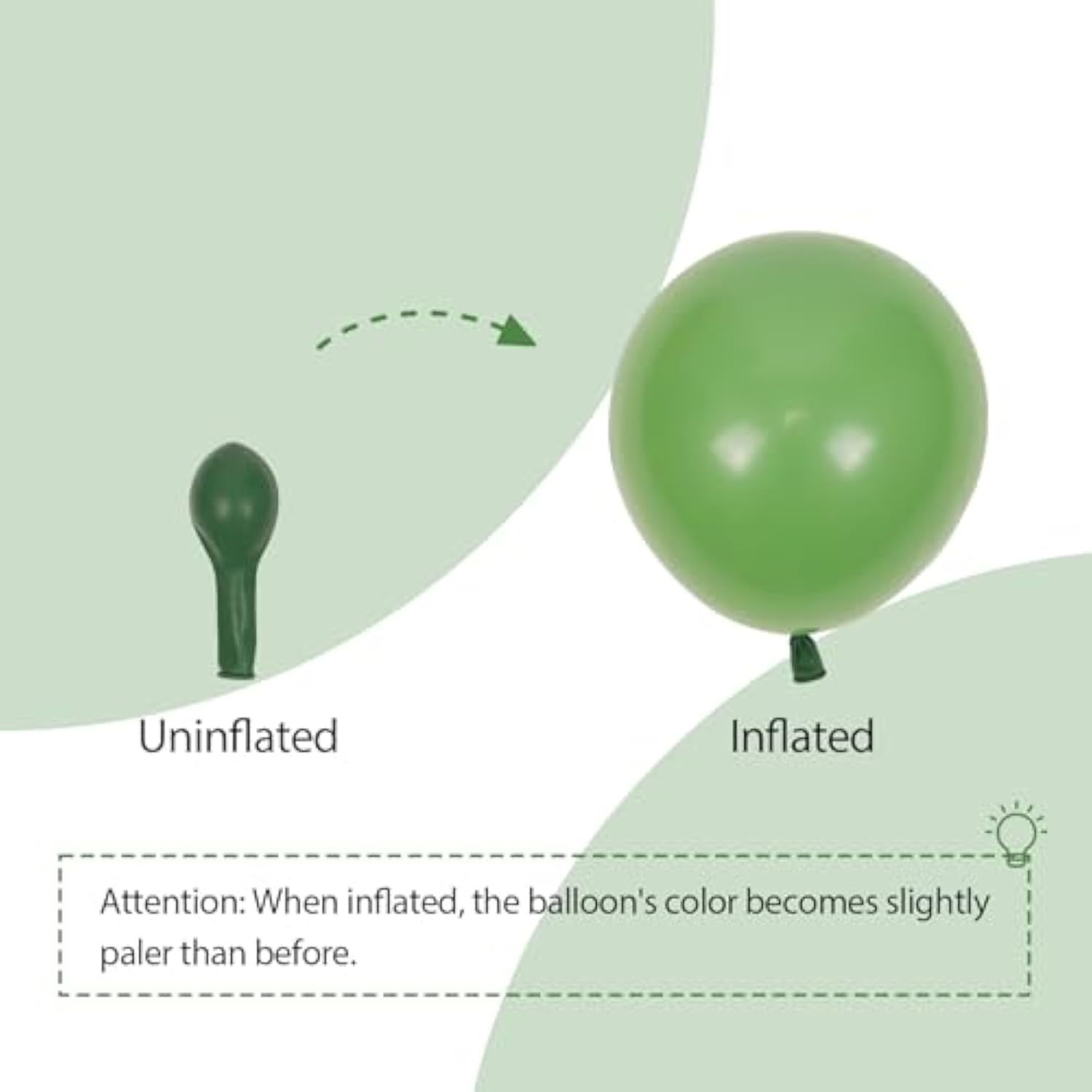 110pcs Sage Green Balloons, Various Sizes for Wedding, Baby Shower, Birthday Party Decorations