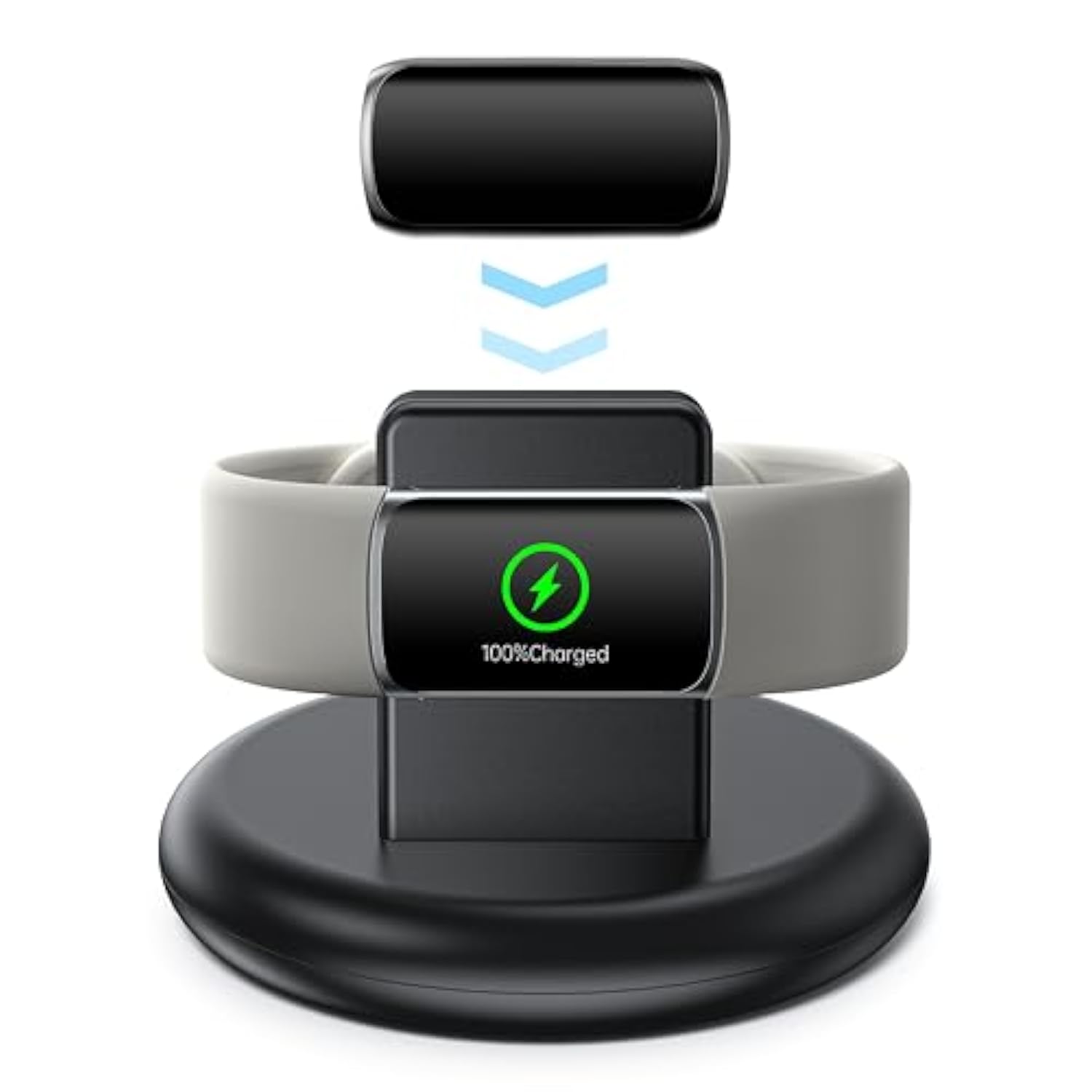 Charger Stand For Fitbit Charge 6/5 & Luxe, Magnetic Dock With 4.4Ft Usb Cable, Fast-Charging Accessory With Stable Base For Fitbit Charge 6 / Charge 5 / Luxe Smartwatch (Black)