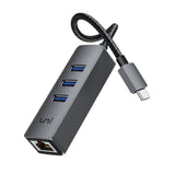 uni USB C Ethernet Adapter, USB C HUB Ethernet 1Gbps with USB 3.0 [Driver Free