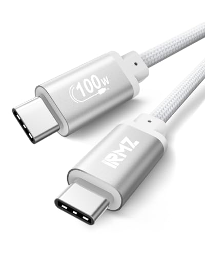 White USB C to USB C Cable 2ft for Car 100W C to C Cable Fast Charging, Short USBC Charger Cord for iPhone 17 16, for iPhone 17 Air, 16 Plus,16 Pro