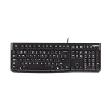 K120 Wired Keyboard For Windows, Usb Plug-And-Play, Full-Size, Spill-Resistant, Curved Space Bar, Compatible With Pc, Laptop - Black