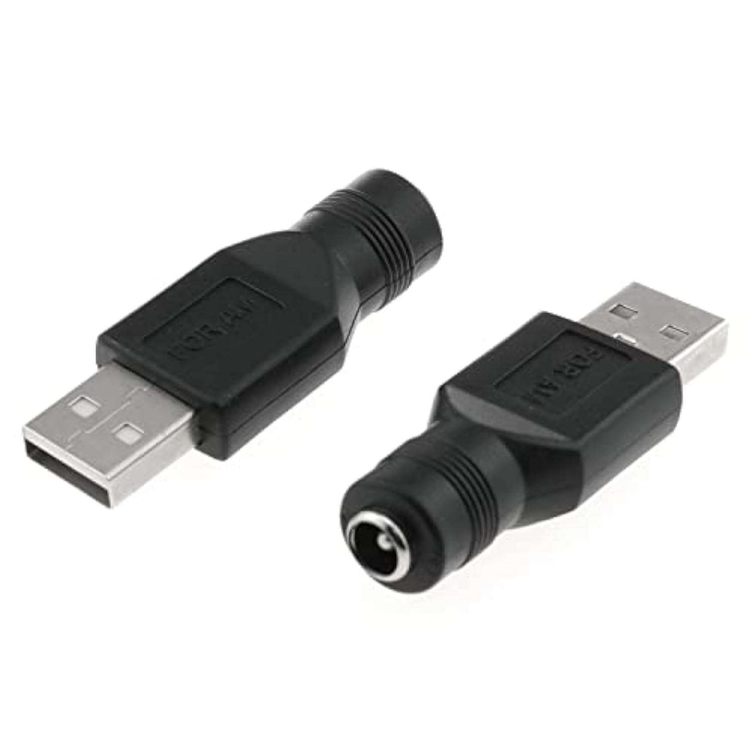 Usb To Dc Adapter 2Pcs Usb 2.0 A Male To Dc 5.5X2.1Mm Dc Female 5V Connector C