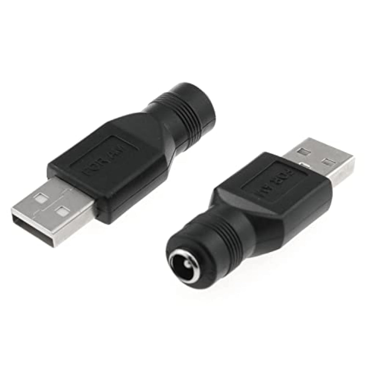 Usb To Dc Adapter 2Pcs Usb 2.0 A Male To Dc 5.5X2.1Mm Dc Female 5V Connector C