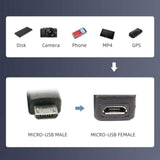 Micro Usb 2.0 Type B 5Pin Male To Micro Usb Female Extension Cable 1.64Ft Full