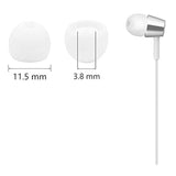 10 Pairs Replacement Silicone Earbud Tips, Fit For Samsung Sony Monster Senso Anker Taotonic Tozo T10 Headphone, White (Medium)