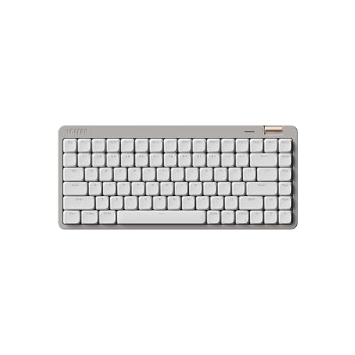 Flow Lite 84 Keys Low Profile Mechanical Keyboard, 75% Swappable Rechargeable Wireless Keyboard With 2.4G Receiver, Bluetooth And Wired Connection For Windows, Mac/ Specter Linear Switches (Marble)