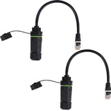 2Pcs Rj45 Waterproof Panel Mount Connector, Male To Female Cat6 Ethernet Lan C
