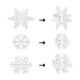 Christmas Table Wooden Sign, 3 Pcs White Snowflake Rustic Farmhouse Decoration, Multiple Sizes Tiered Tray Decor For Xmas New Year Winter Holiday Home