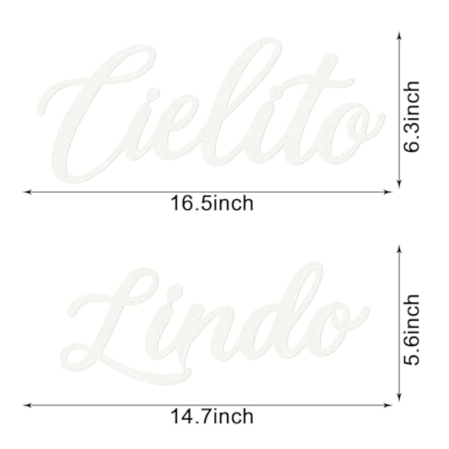 Felt Cielito Lindo Backdrop Sign – White Talavera Decor for Baby Shower & Parties