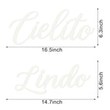 Felt Cielito Lindo Backdrop Sign – White Talavera Decor for Baby Shower & Parties