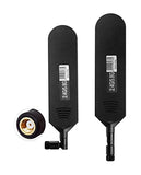 Dual Band Wifi 2.4Ghz 5.8Ghz 12Dbi High Gain Omnidirectional Glue Stick Antenna Rp Sma Male Connector Antenna For Wifi Router Wireless Network Card (Black,2Pcs)