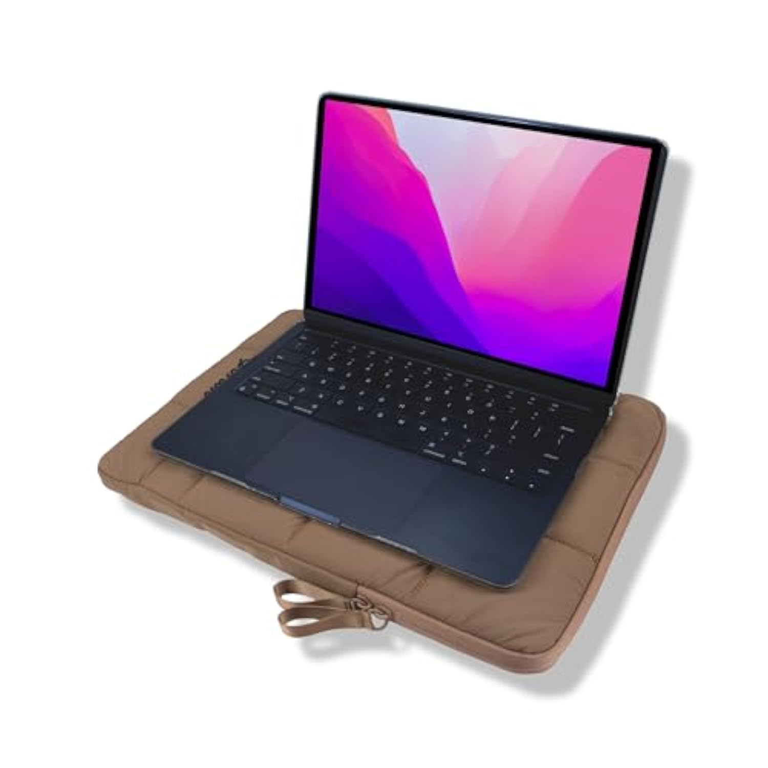 Sonix Puffy Laptop Sleeve Case & Tablet Sleeve | Compatible with 13-14 Inch Laptops and iPad Pro | Quilted Pillow Puffer Computer Bag Cover | 13-14 Inch | Mocha