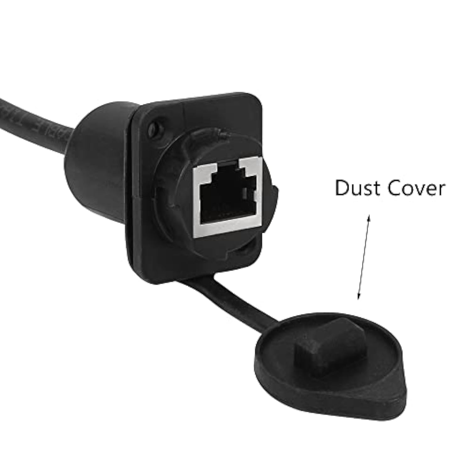 35Cm Rj45 Male To Female Cat5 5E 6 Waterproof Panel Mount Lan Network Ethernet