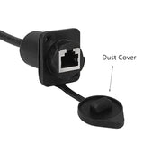 35Cm Rj45 Male To Female Cat5 5E 6 Waterproof Panel Mount Lan Network Ethernet