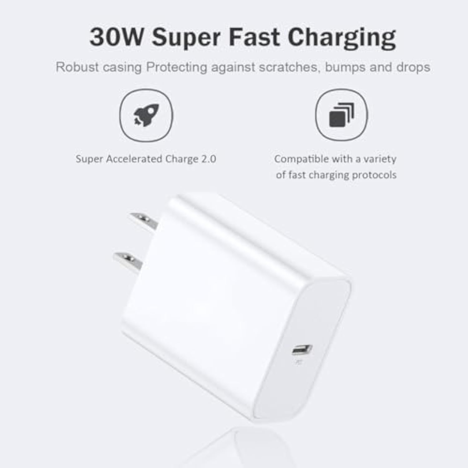 20W Fast-Charging Usb C Charger Fit For Ipad 11Th(A16) Generation 2025 11-Inch A3354 A3355 A3356, Ipad Charger Fast Charging Block With 6.6Ft Usb C To C Cable Cord