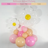 131Pcs Boho Balloon Arch Garland Kit With Pink Nude Daisy Flower Balloons For 70S Groovy Birthday, Baby In Bloom Decorations For Girls, Two Groovy Party Decor, Hippie Balloon Arch