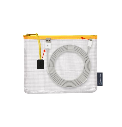 10 - Usb Cable Organizer Pouches, Manage Cables, Travel Cable Oranizer, Color Coded With Usb Zipper Pulls