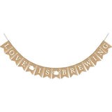 Burlap Love Is Brewing Banner Tea Coffee Themed Bar Bridal Shower Supplies Wedding Engagement Party Garland Decoration