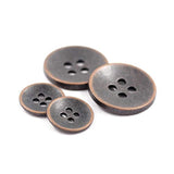 Antique Copper Concave Metal Hole Blazer Button Set. 6 Pcs Of 23Mm, 8