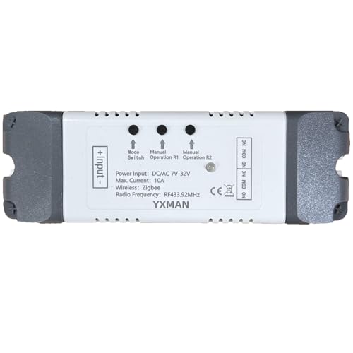 2Ch Zigbee Wireless Smart Home Relay Switch, Usb 5V Ac Dc7-32V, Diy Smart Garage Door Opener Light Switch, Used With Tuya Zigbee Gateway (Need To Work With Zigbee Hub)