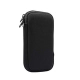 Neoprene Small Cell Phone Sleeve Zip Wallet With Neck Strap For iPhone Black