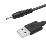 2Pcs Usb To Dc 2.5Mm X 0.7Mm Power Cord, 3Ft Usb 2.0 A Male To Dc 2.5Mm X 0.7Mm Male Plug 5V 3A Power Charging Cable, For Lights, Fans, Speaker And More (Black)