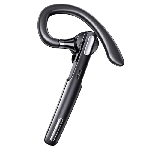 Bluetooth Headset, Wireless Bluetooth Earpiece V5.3 Hands-Free Earphones with Built-in Mic for Cell Phone/PC Tablet/Laptop Computer, Headphones for