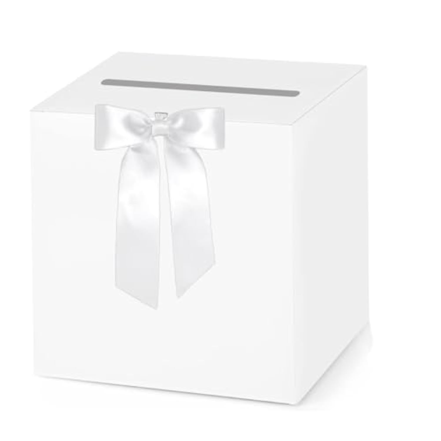 White Wedding Card Box For Wedding Cards At Reception, Birthday, Baby Shower, Graduation Box Party, Raffle, Anniversaries?Money Boxes Holder