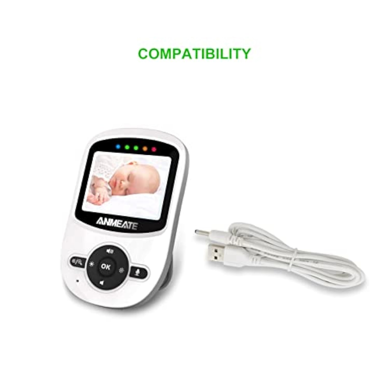 Charger Cord Replacement For Anmeate Baby Monitor Sm24/Sm935E, Usb Power Cord